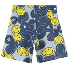 Boys Blue Logo Smiley Shorts Set, 1, hi-res
