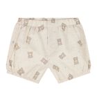 Baby Boys Ivory & Beige Teddy Bear Shorts Set, 1, hi-res