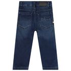Younger Boys Blue Denim Jeans, 1, hi-res