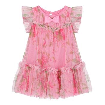 Baby Girls Pink Floral Tulle Dress