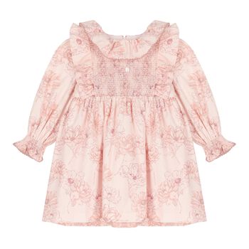 Younger Girls Pink Floral Dress