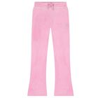 Girls Pink Diamant&eacute; Logo Leggings, 1, hi-res