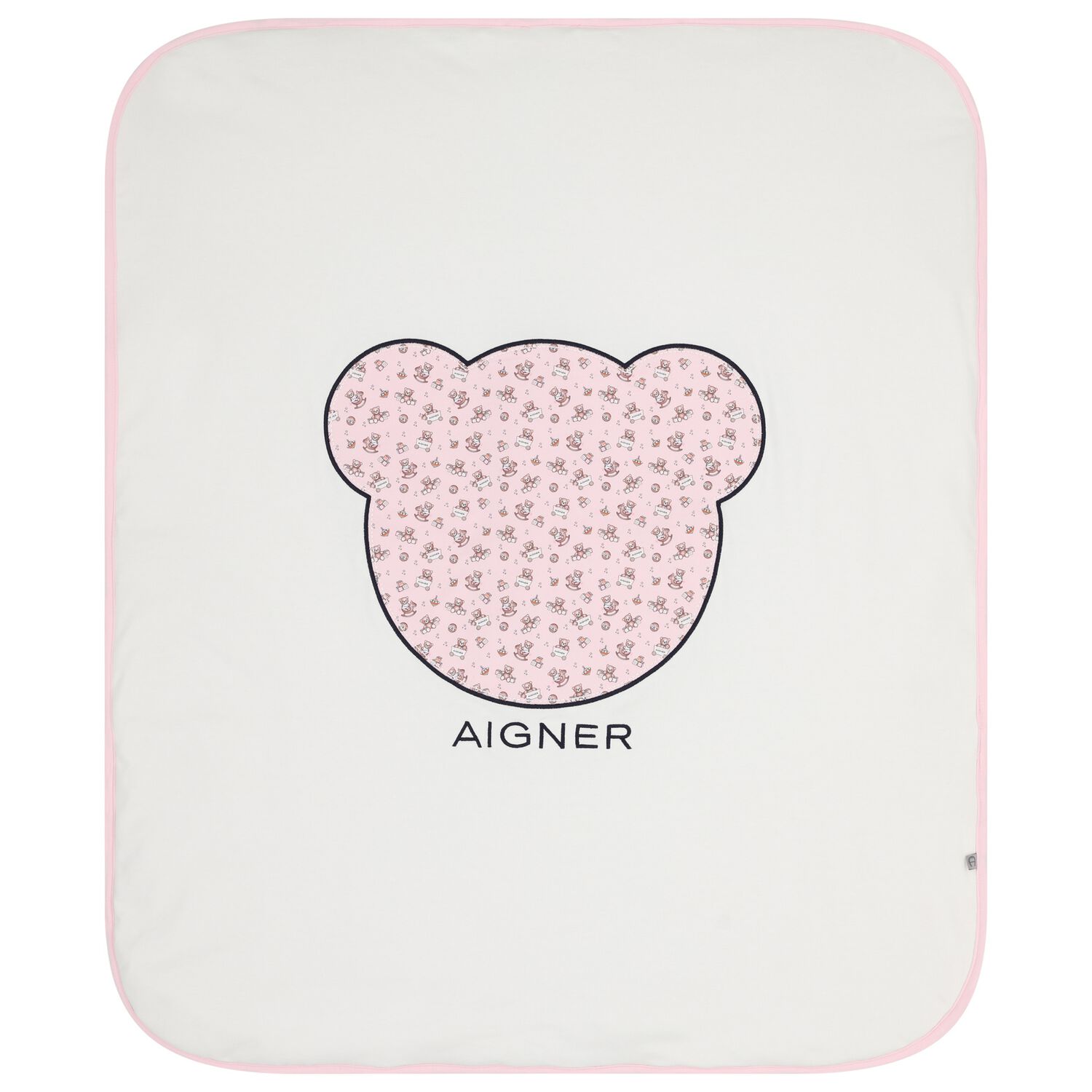 Baby Girls White & Pink Teddy Bear Blanket, 3, hi-res