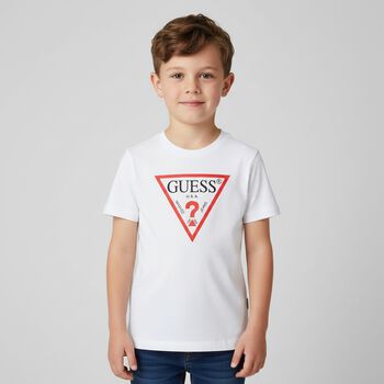 Boys White Logo T-Shirt