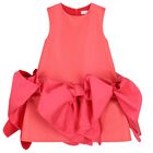 Girls Red Bow Dress, 2, hi-res