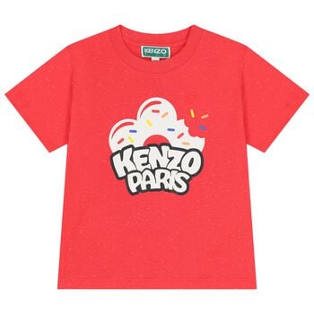 Boys Red Donut Logo T-Shirt