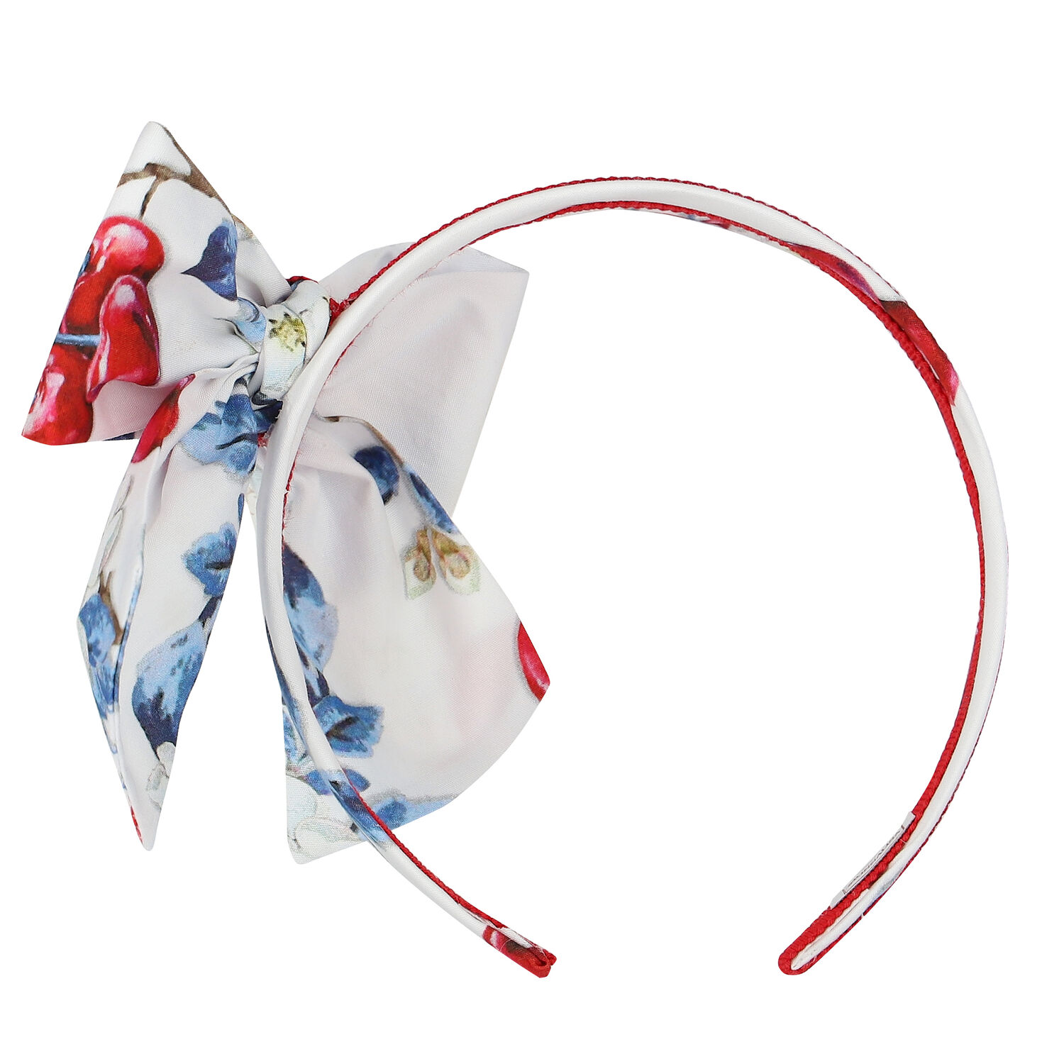 Girls White Cherry Headband, 1, hi-res