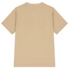 Boys Beige Logo T-Shirt, 3, hi-res