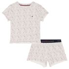 Girls Ivory & Pink Logo Pyjamas, 1, hi-res