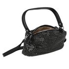 Girls Black Rhinestone Logo Handbag, 2, hi-res