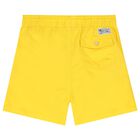 Boys Yellow Logo Swimshorts, 1, hi-res