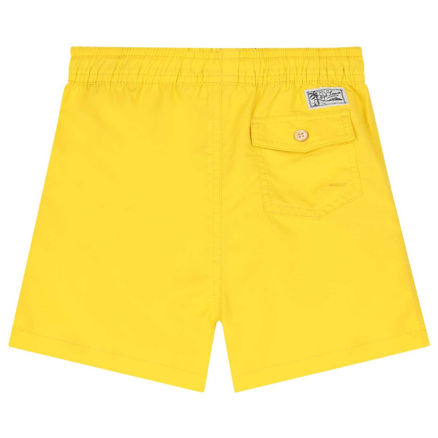 Boys Yellow Logo Swimshorts, 1, hi-res