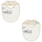 Beige Logo Teddy Bear Baby Bib ( 2-Pack ), 1, hi-res
