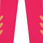 Girls Pink Heart Leggings, 1, hi-res