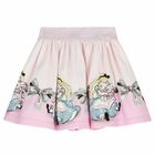 Younger Girls Pink Printed Skirt, 1, hi-res