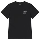 Boys Black Logo T-Shirt, 1, hi-res