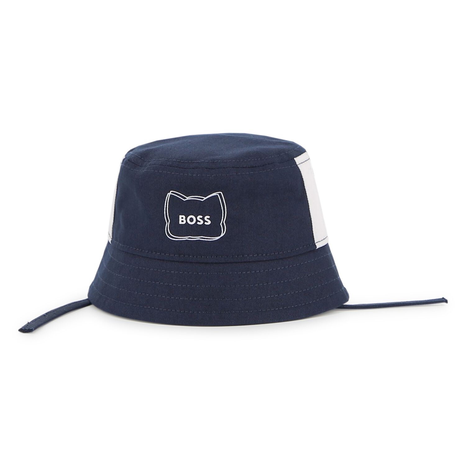 Baby Boys Navy Blue Bucket Hat, 1, hi-res