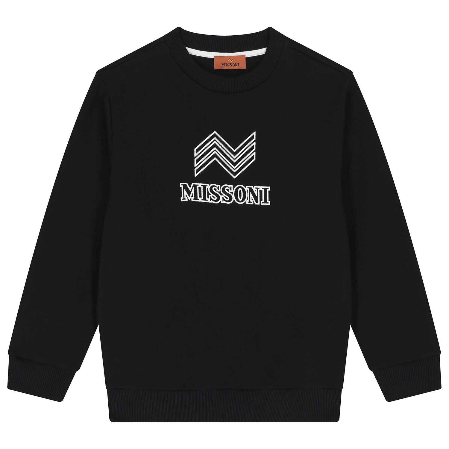 Boys Black Logo Sweatshirt, 1, hi-res