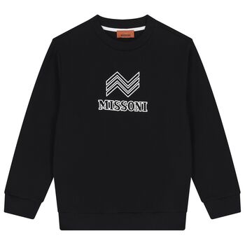 Boys Black Logo Sweatshirt