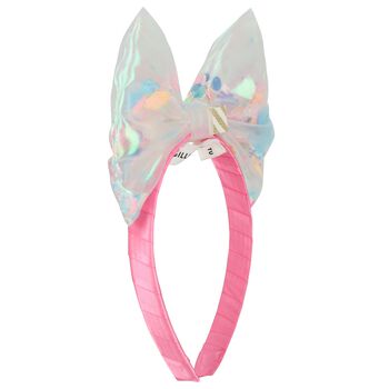 Girls Pink & Ivory Iridescent Headband