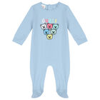 Baby Boys Blue Teddy Bear Logo Babygrow, 2, hi-res