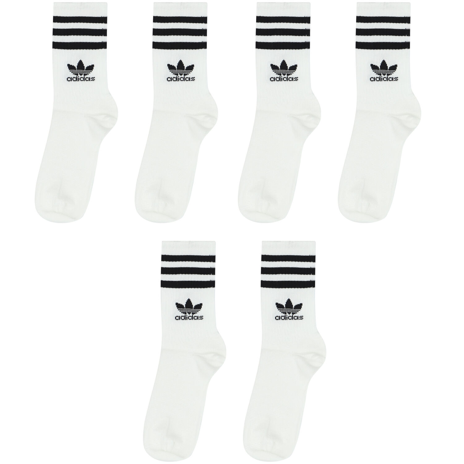 White Logo Crew Socks ( 3-Pack ), 1, hi-res image number null