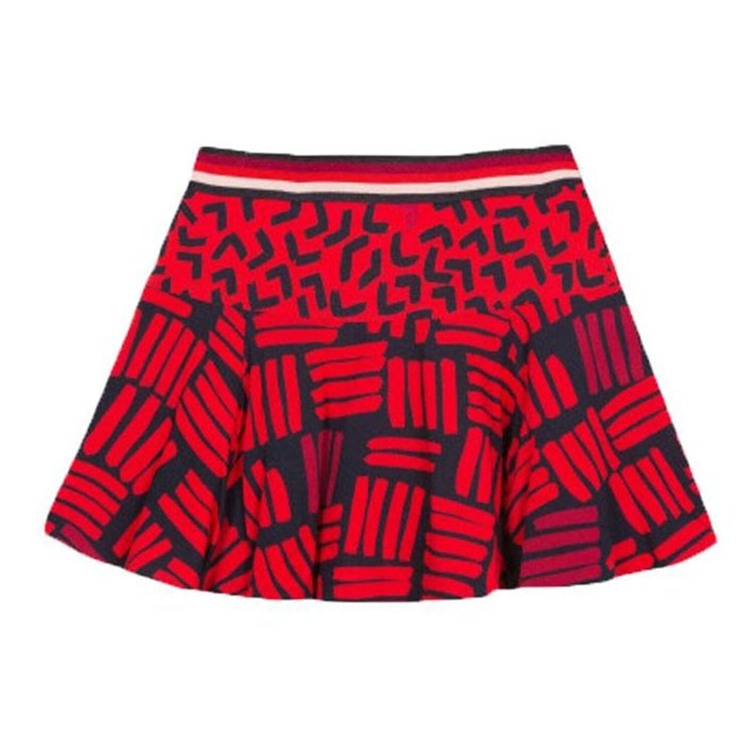 Girls Red & Navy Printed  Skirt, 1, hi-res image number null