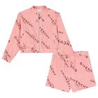 Girls Pink Logo Shorts Set, 1, hi-res
