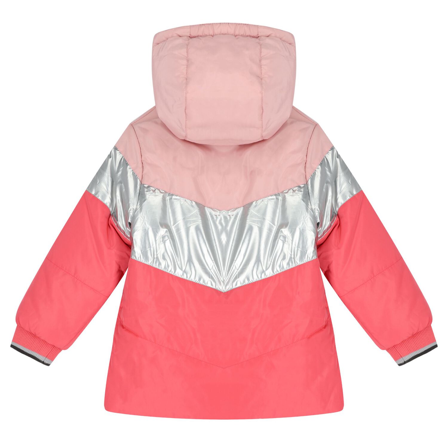 Girls Pink Reversible Hooded Coat, 1, hi-res image number null