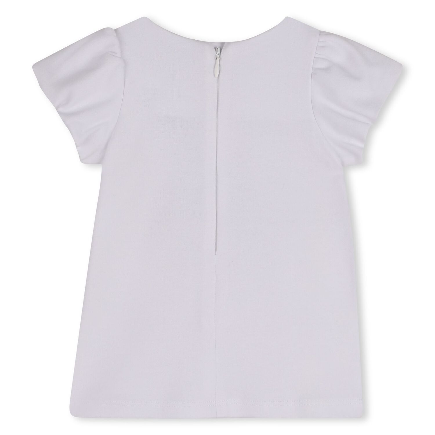 Younger Girls White Bag Dress, 2, hi-res