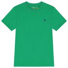 Boys Green Logo T-Shirt, 1, hi-res