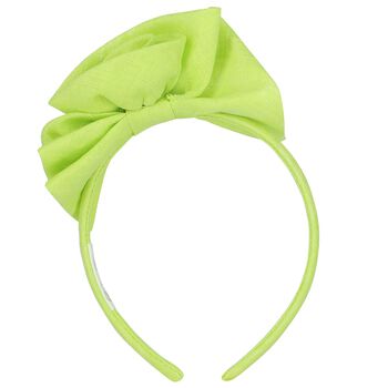 Girls Green Flower Hairband