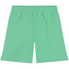 Boys Green Logo Shorts, 1, hi-res