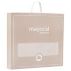 Beige Knit Baby Blanket , 1, hi-res