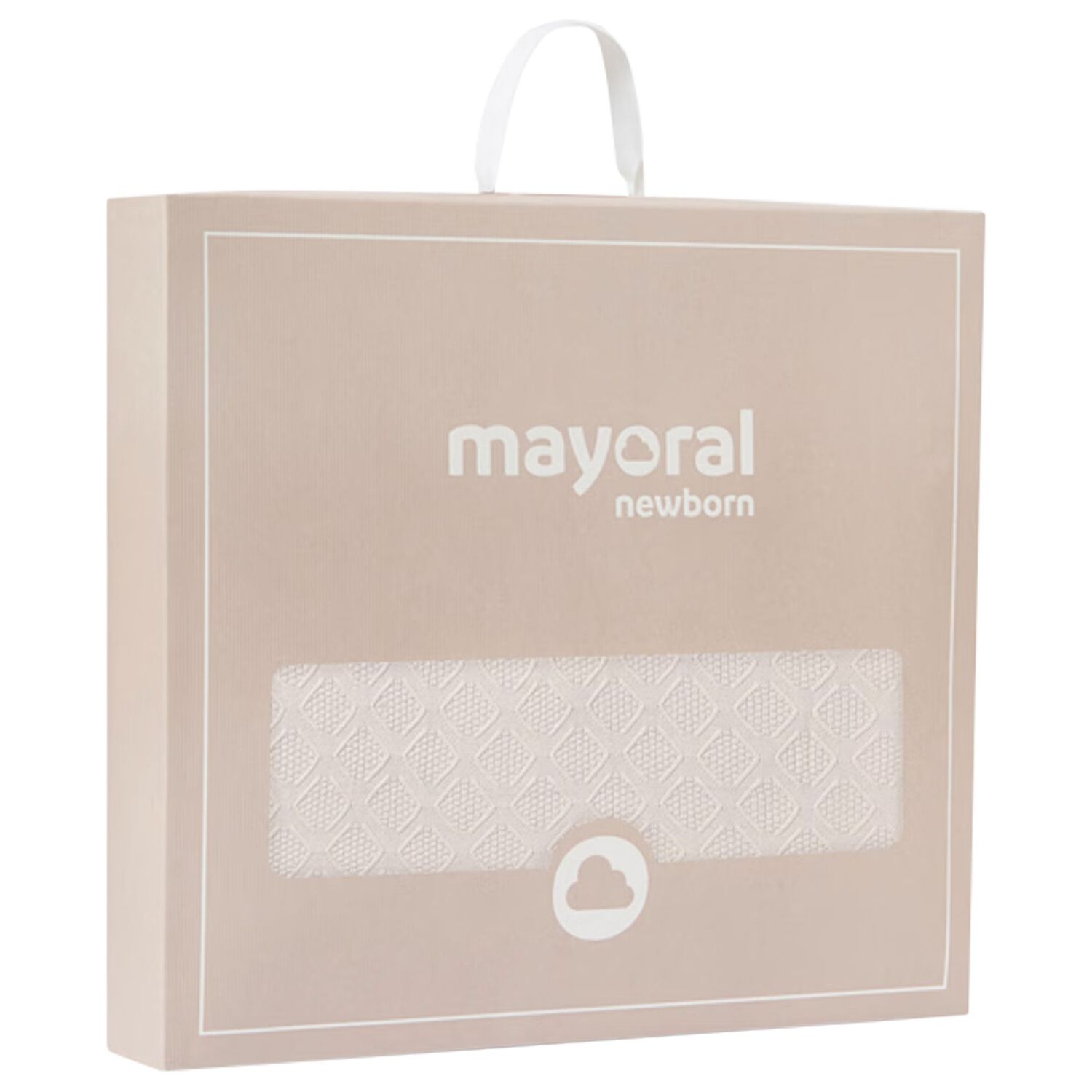 Beige Knit Baby Blanket , 1, hi-res