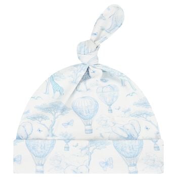 Baby Boys White & Blue Africa Hat