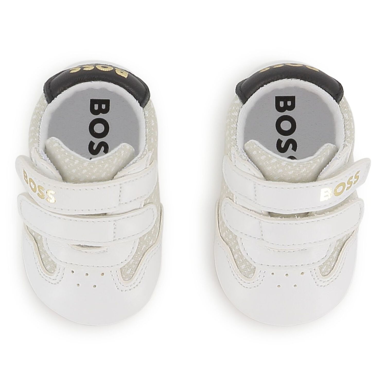 Baby Boys Ivory Logo Pre Walker Shoes, 1, hi-res