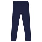 Girls White & Navy Blue Leggings Set, 2, hi-res