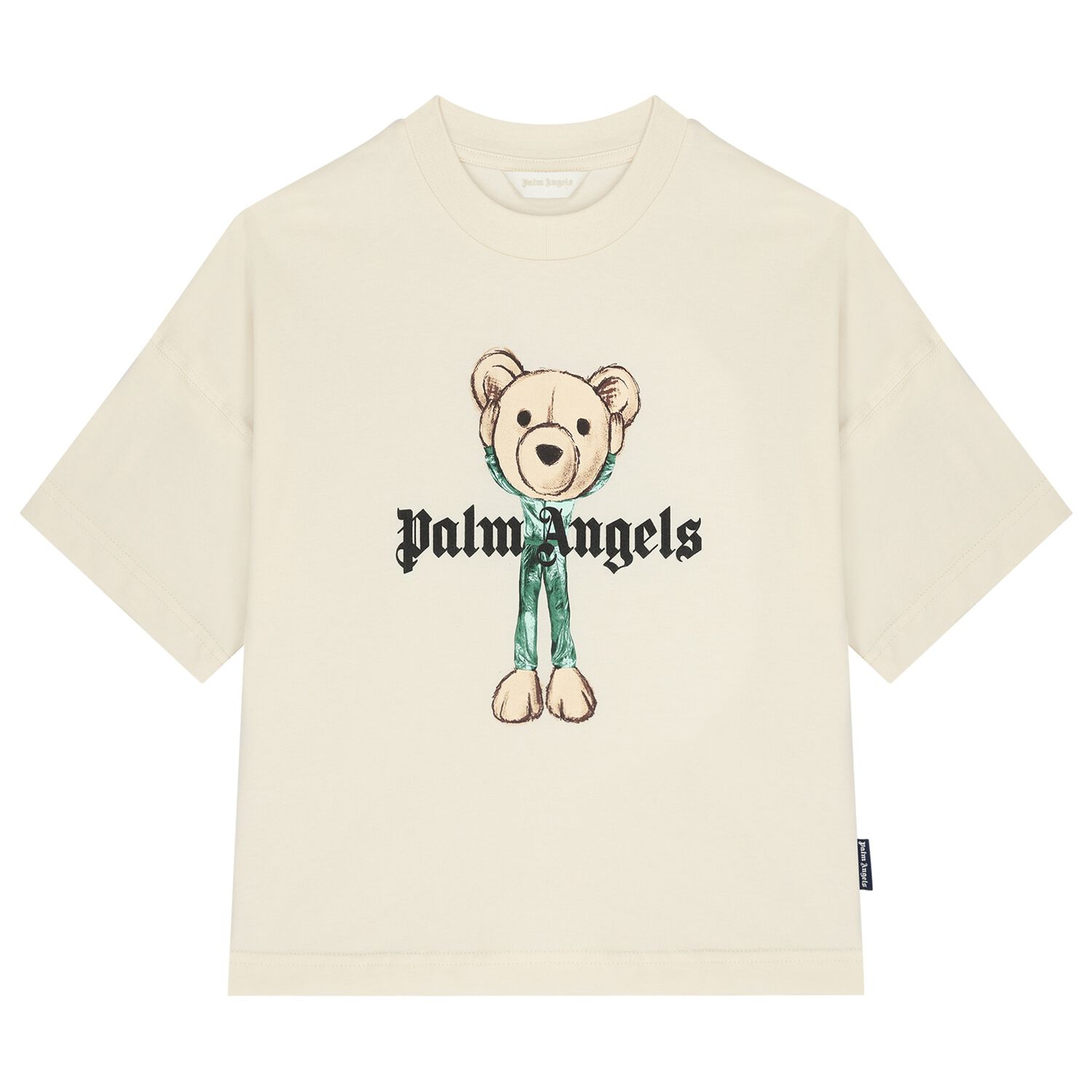 Boys Ivory Teddy Bear Logo T-Shirt, 1, hi-res