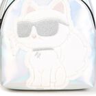 Girls Silver Iridescent Choupette Backpack ( 27cm ), 1, hi-res