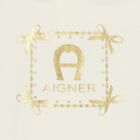 Baby Girls Ivory & Gold Logo Babygrow Gift Set, 1, hi-res