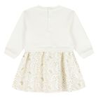 Youngeer Girls Ivory & Gold Star Dress, 1, hi-res