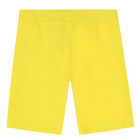 Boys Yellow Logo Shorts, 4, hi-res
