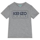 Boys Grey Logo T-Shirt, 1, hi-res