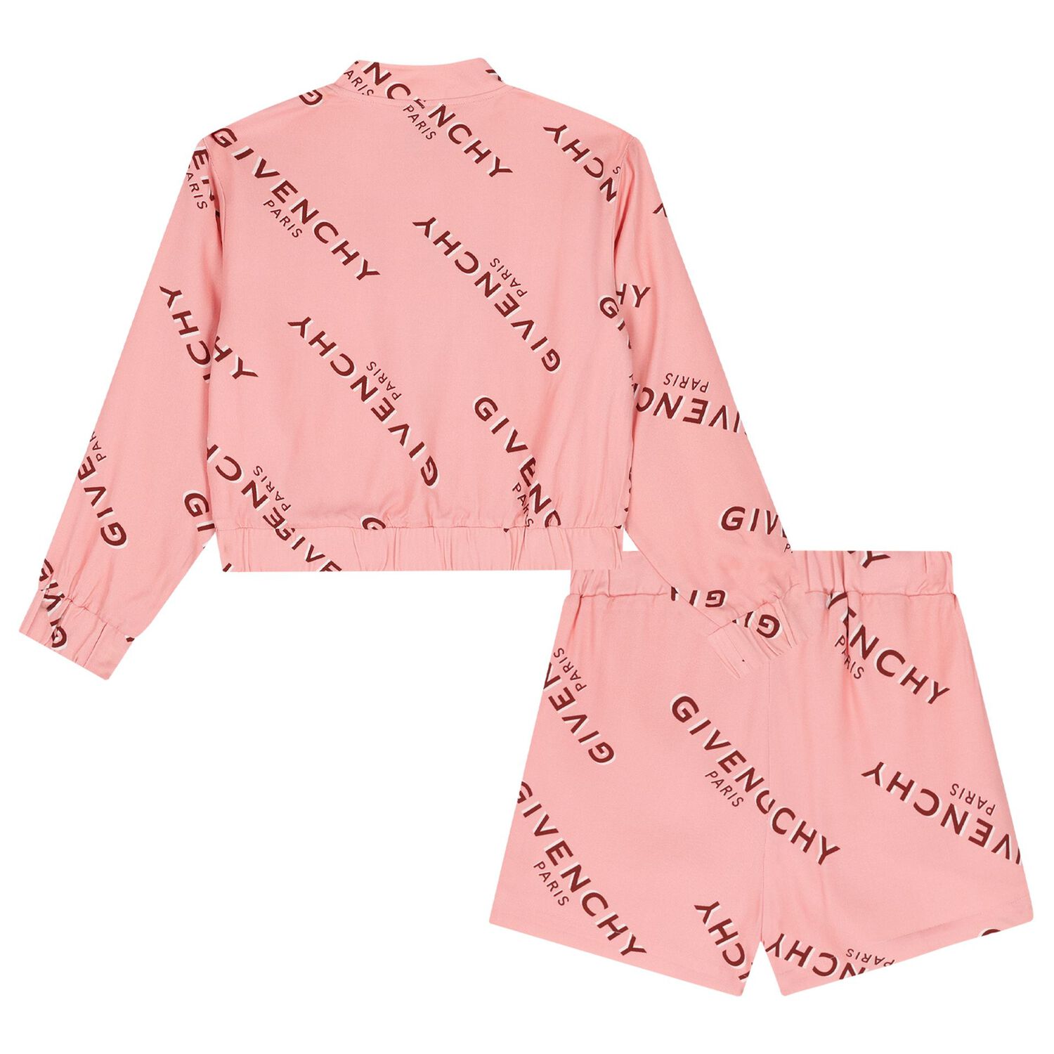 Girls Pink Logo Shorts Set, 1, hi-res