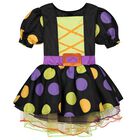 Younger Girls Black Halloween Witch Costume, 1, hi-res