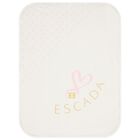 Baby Girls White Logo Heart Blanket, 1, hi-res