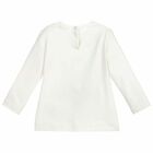 Younger Girls White Alice In Wonderland Top, 1, hi-res