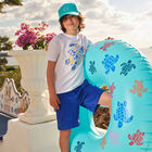 Boys White Turtle T-Shirt, 1, hi-res