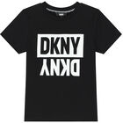 Boys Black Logo T-Shirt, 1, hi-res